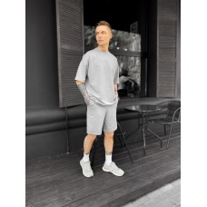 Комплект футболка шорти (двонитка сірий)
