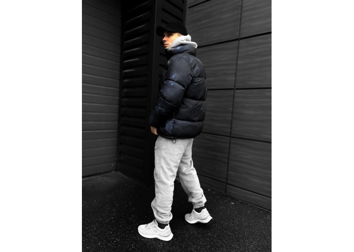 Курточка чорна принт (dp8)