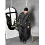 Светр зебра чорний